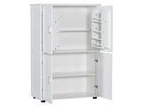 Tall and Wide Bathroom Floor Storage Cabinet, Bathroom Storage Unit, Freestanding Cabinet with 4 86567024