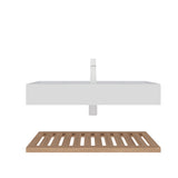 LEDE 36" Bathroom Vanity with Vessel Sink, Wall-Mounted Floating White Rectangular Acrylic W2615P210345