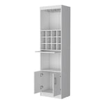 ZUN White Bar Cabinet with Wine Storage B062P193654