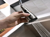 FLG Touch-On Kitchen with Pull Out Sprayer Single Handle Brass Touch Activated Kitchen Sink W1932P156237