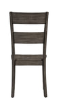 ZUN 2pc Contemporary Dining Side Chair Ladder Back Wooden Dining Room Furniture Rustic Gray Finish B011P264612