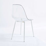 ZUN dining chair,set of 4,metal leg,plastic seat W234P144442