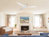 52 Inch Flush Mount Ceiling Fan Without Light, DC Motor, 6Speed & 3 Timers, Remote Control, ABS & W3816P585730