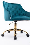 ZUN COOLMORE Velvet Home Office Desk Chair, Modern Cute Computer Chair, Wheels Height Adjustable W39531814