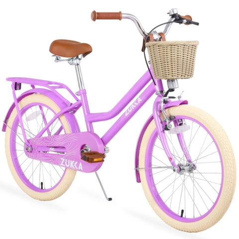 ZUN Multiple Colors,Girls Bike with Basket for 7-10 Years Old Kids,20 inch wheel ,No Training Wheels W1019138604