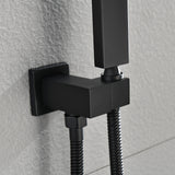 ZUN Matte Black Shower Set System Bathroom Luxury Rain Mixer Shower Combo 60032016