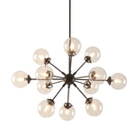 ZUN Paige 12-Light Chandelier with Oversized Globe Bulbs B03596546