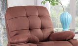 ZUN Contemporary Chocolate Color Plush Microfiber Motion Recliner Chair 1pc Couch Manual Motion Plush B011P163878