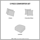 ZUN Ruffle Comforter Set B03595817