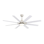ZUN 66 Inch Low Profile Ceiling Fan with Dimmable Lights and Remote Control 6 Speed Reversible Noiseless W934P147098