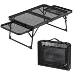 ZUN 3 ft Portable Picnic Table with Wing Panels 39502910