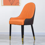 ZUN Modern PU sponge-filled dining chair, solid wood metal legs, suitable for restaurants, living rooms W1535119450