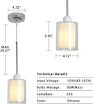 ZUN Glass Pendant Light, Modern Pendant Lighting for Kitchen Island, Farmhouse Mini Pendant Lamp with 24506659