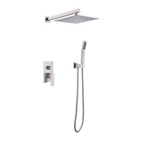 ZUN 10 inch Shower Head Bathroom Luxury Rain Mixer Shower Complete Combo Set Wall Mounted W127255558