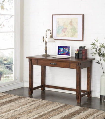 ZUN Bridgevine Home Restoration 48 inch Writing Desk, No Assembly Required, Rustic Walnut Finish B108P163869