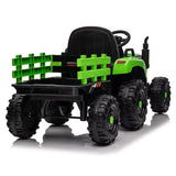 ZUN Ride on Tractor with Trailer,12V Battery Powered Electric Tractor Toy w/Remote Control,electric car W1396124964