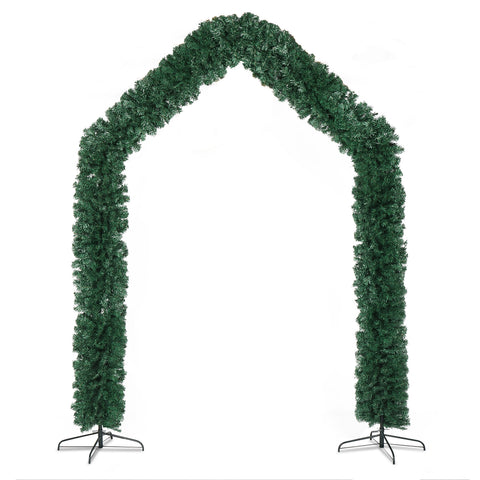 ZUN 240*40*260cm 1860 Branches PVC Christmas Arch Holiday Arch Decoration Green （Ornaments ball does not 47929880