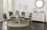 ZUN Dining Chairs With Tufted Back, Silver SR011705