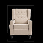 ZUN Arm Pushing Recliner, Modern Button Tufted Wingback Push Back Recliner, Living Room W133364035