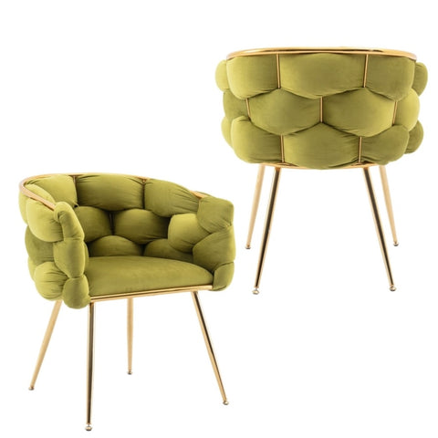ZUN Luxury modern simple leisure velvet single sofa chair bedroom lazy person household dresser stool W1170109315