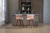 ZUN COOLMORE Swivel Bar Stools with Backrest Footrest ,with a fixed height of 360 degrees W153968287