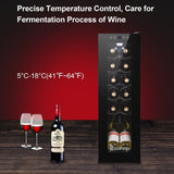 ZUN JC-34 115V 85W 1.2cu.ft/34l Electronic Wine Cabinet Cold Rolled Sheet Transparent Glass Door / 91489042