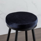 ZUN counter swing stool velvet Black color,barstools Set of 2 W1805111862