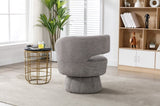 ZUN 360 Degree Swivel Cuddle Barrel Accents, Round Armchairs with Wide Upholstered, Fluffy Fabric W395125871