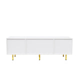 ZUN Modern warm white TV cabinet , for Living Room Bedroom W1778110328