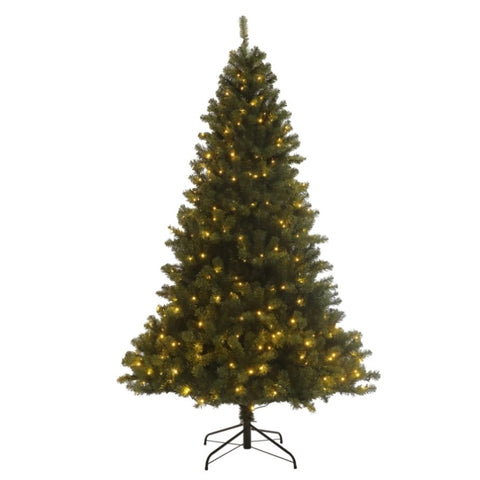 ZUN Pre-lit Christmas Tree 7.5ft Artificial Hinged Xmas Tree with 400 Pre-strung Led Lights Foldable W49819945