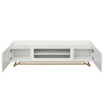 ZUN ON-TREND Sleek Design TV Stand with Fluted Glass, Contemporary Entertainment Center for TVs Up to WF314501AAK