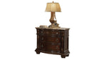 ZUN Roma Traditional Style 3-Drawer Nightstand made with Wood in Dark Walnut 808857868329
