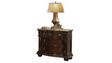 ZUN Roma Traditional Style 3-Drawer Nightstand made with Wood in Dark Walnut 808857868329