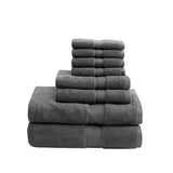 ZUN 100% Cotton 8 Piece Antimicrobial Towel Set B03599318