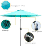 ZUN Patio Outdoor Market Umbrella with Aluminum Auto Tilt and Crank 14439595