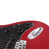 ZUN ST Stylish Electric Guitar with Black Pickguard Red 07478467