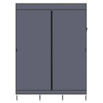 ZUN 71" Portable Closet Wardrobe Clothes Rack Storage Organizer with Shelf Gray 67325725