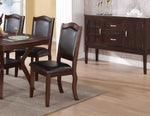 ZUN Traditional Formal Set of 2 Chairs Dark Brown Espresso Dining Seatings Cushion Chair HSESF00F1338