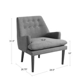 ZUN Mid-Century Accent Chair B03548222