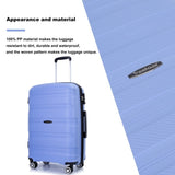 ZUN Hardshell Suitcase Spinner Wheels PP Luggages Lightweight Durable Suitcase with TSA Lock,3-Piece W284112501