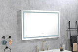 ZUN 60 in. W x 36 in. H Frameless Single Bathroom Vanity Mirror in Polished Crystal Bathroom Vanity W1272113408