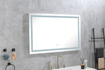 ZUN 60 in. W x 30 in. H Frameless Single Bathroom Vanity Mirror in Polished Crystal Bathroom Vanity W1272112756