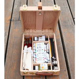 ZUN HBX-11 Portable Beech Sketch Box with Easel 36*27*11.5cm Wood Color 05398389
