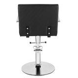 ZUN PVC Load-Bearing 150kg Fireproof Leather Round Iron Base Heightened Small Oil Pump Barber Chair 00693953