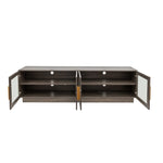 ZUN 70.87" TV Stand , Modern TV Cabinet & Entertainment Center with Shelves, Wood Storage Cabinet for W1778123910