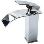 ZUN Bathroom Basin Faucet Waterfall Spout Sink Mixer Tap Chrome Finish w/Cover 74826417