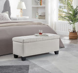 ZUN Upholstered storage rectangular bench for Entryway Bench,Bedroom end of Bed bench foot of the W2082130346