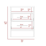 ZUN Rowley 2-Drawer 1-Shelf Rectangle Nightstand Dark Brown B06280360