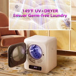 ZUN 6.6lbs Portable Mini Cloth Dryer Machine FCC Certificate PTC Heating Tumble Dryer Electric Control W1720110376