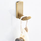 ZUN Vintage Brass Robe Hooks Pack 4 Clothes Towel Hook Home Hangers Bathroom Accessories KJFG02GT 73612060